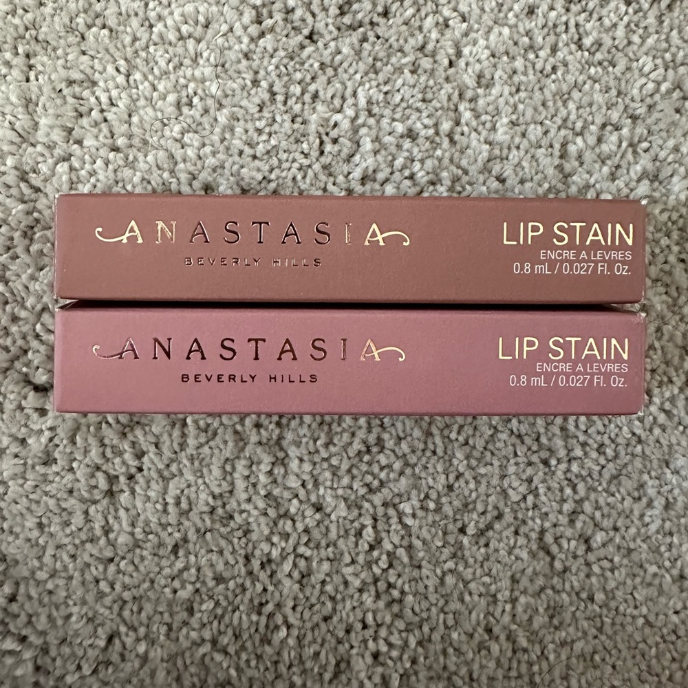 Anastasia Lip Stains (2) Colors- Dusty Rose and Rosewood